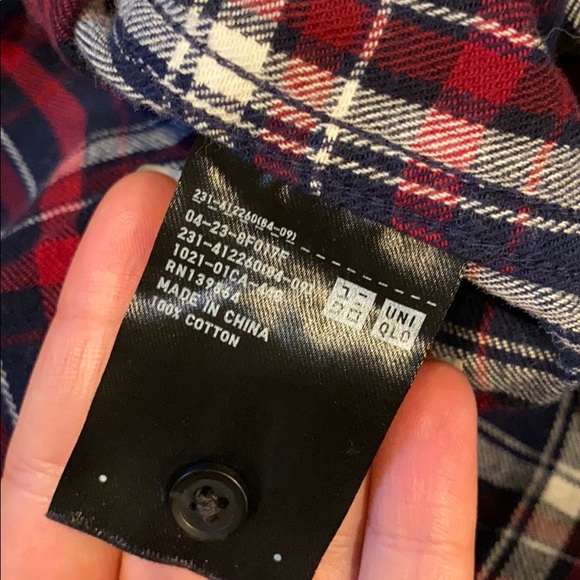 Red blue and white flannel - Picture 3 of 3